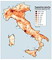 Map of population density in Italy (2011 census) alt colours