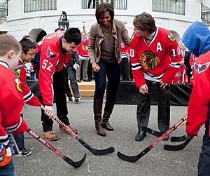 Michelle Obama Lets Move hockey cropped