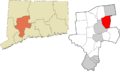 Naugatuck Valley incorporated and unincorporated areas Wolcott highlighted