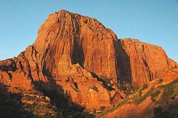 Navajo Sandstone (Lower Jurassic), Paria Point near sunset, Kolob Canyons, Zion National Park, sw Utah 5 (8425006444).jpg