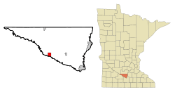 Location of Courtland, Minnesota