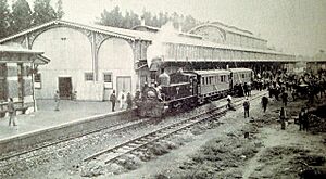 North-eastern view of the covered platform of Park Station 1897 - NZASM 100