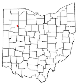 Location of Pandora, Ohio