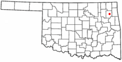 Location of Salina, Oklahoma