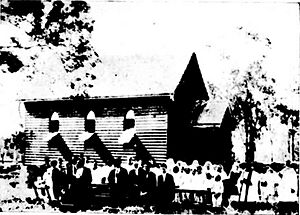 Opening of the Church of England at Sharon, circa Feb 1935