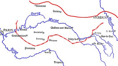 Opposing positions 5 September (dashed line) 13 September (black line)