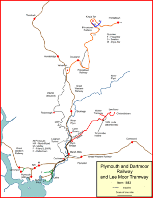 P&DR map after Princetown Rly