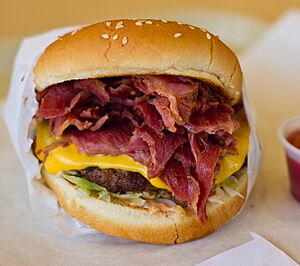 Pastrami cheeseburger
