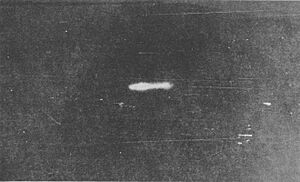 Photograph of Sputnik 2 taken from Patrick AFB in March 1958