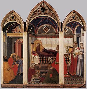 Pietro Lorenzetti - The Birth of Mary - WGA13553