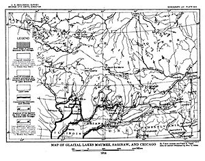 Plate 14 - Glacial Lake Maumee, Saginaw, and Chicago (USGS 1915)
