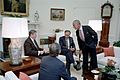 President Reagan meets with Rupert Murdoch and Roy Cohn at the White House 1983
