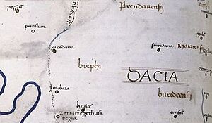 Ptolemy Geographia - Dacia - Central Section