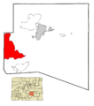 Pueblo County Colorado Incorporated and Unincorporated areas Beulah Valley Highlighted