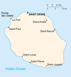 Map of Réunion