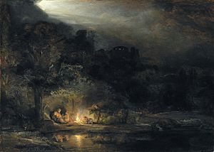 Rembrandt van Rijn, Landscape with the Rest on the Flight into Egypt