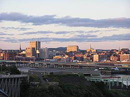 Saint John, NB, skyline at dusk8.jpg