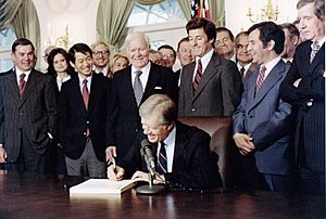 Signing of the Staggers Rail Act of 1980