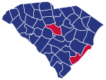South Carolina Republican Presidential Caucuses Election Results by County, 2016