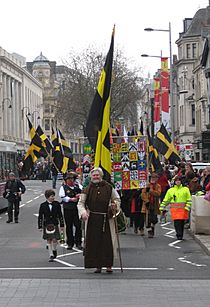 St. David and his parade, Cardiff, 2011 - geograph.org.uk - 2289277