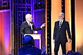 Steve Martin presenting the Individual Peabody Award to David Letterman at the 75th Annual Peabody Awards