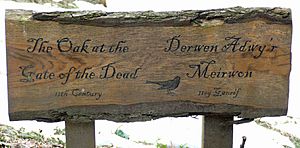 The Oak At The Gate Of The Dead sign