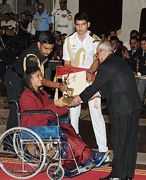 The President, Shri Pranab Mukherjee presenting the Arjuna Award for the year-2016 to Ms. Vinesh for Wrestling, in a glittering ceremony, at Rashtrapati Bhavan, in New Delhi on August 29, 2016