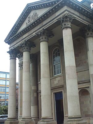 The famous facade, made to order in Egypt for a Bishop's Palace near Derry before being brought by road