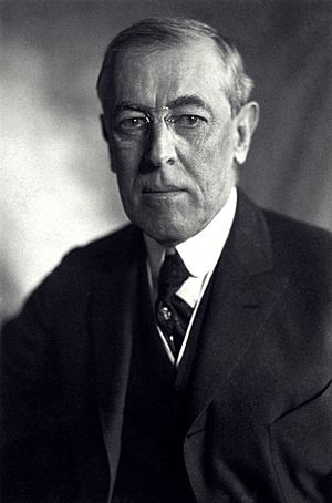 Thomas Woodrow Wilson, Harris & Ewing bw photo portrait, 1919