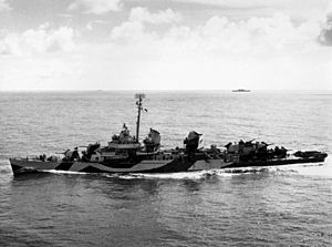 USS Cassin Young (DD-793) underway in 1944