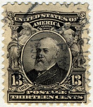 US stamp 1902 13c Harrison