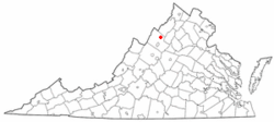 Location of Broadway, Virginia