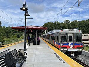 Wawa SEPTA station platform August 2022