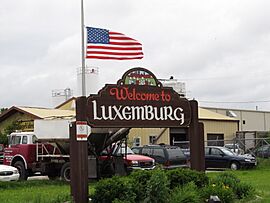 Welcome to Luxemburg sign in Luxemburg Wisconsin