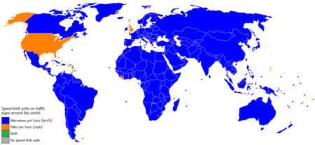 WorldMap-speed limit units on traffic signs