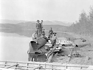 Wreck of the SS Enterprise in Tremblay Lake; from the Omineca gold rush, 1871 i-59838 141