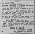 "For Sale—Lots" The Los Angeles Times, September 27, 1902