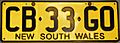 2005 New South Wales registration plate CB♦33♦GO