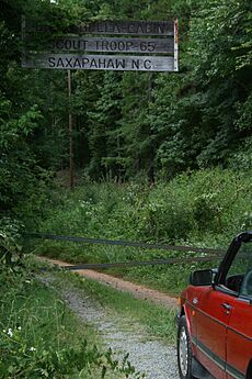 2008-08-22 Boy scout entrance in Saxapahaw, North Carolina