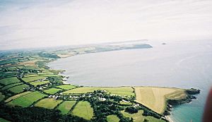 Aerial view from Paramotor of Gerrans Bay - geograph.org.uk - 305631