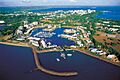 Aerial view of Cullen Bay Marina, Darwin