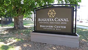 Augusta Canal Discovery Center main sign a