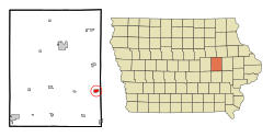 Location of Atkins, Iowa