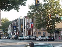 The intersection of Broad and Ritner Streets, taken just before dusk in June 2008