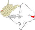 Cabell County West Virginia incorporated and unincorporated areas Culloden highlighted