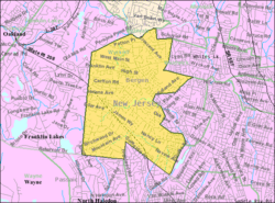 Census Bureau map of Wyckoff, New Jersey