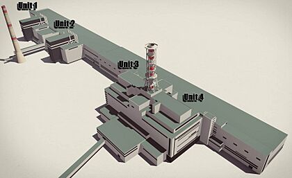 Chernobyl Power Station aerial view