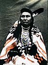 Chief Joseph tinted lantern slide