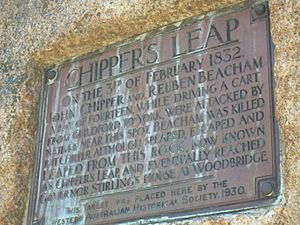 Chippers Leap Plaque Greenmount WA