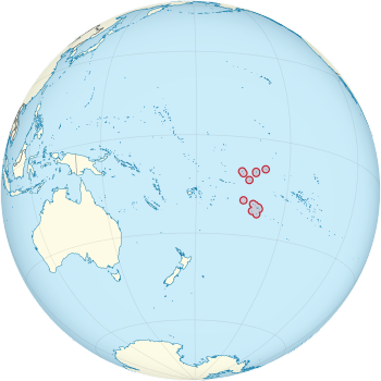 Location of the Cook Islands
